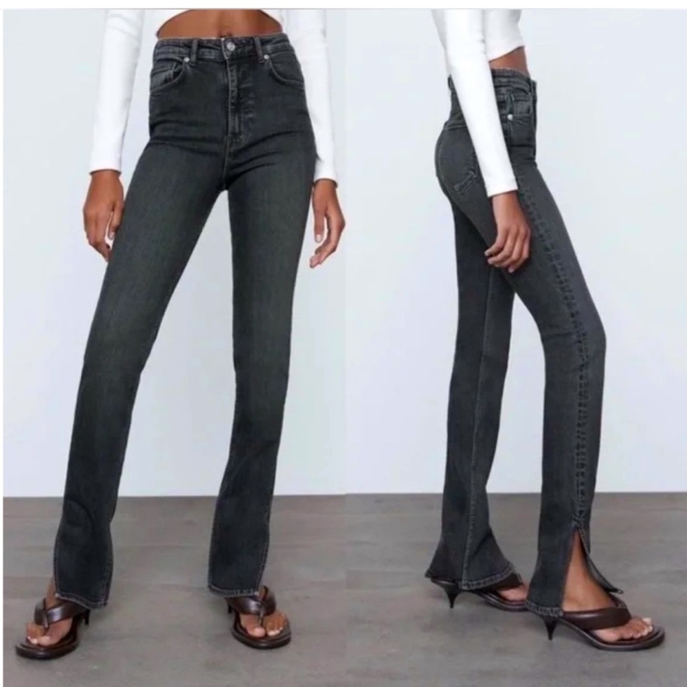 Zara Dark Gray Flare Women's Jeans